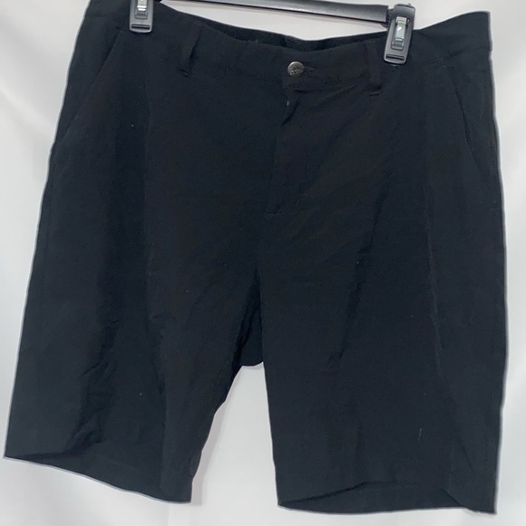 Adidas MENS SIZE 34 Black Flat Front Shorts Classic Style POCKETS CLEAN - Picture 5 of 9